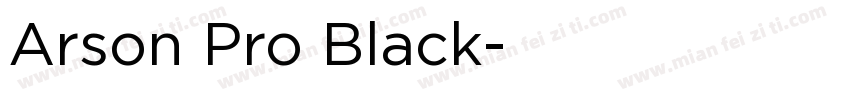Arson Pro Black字体转换